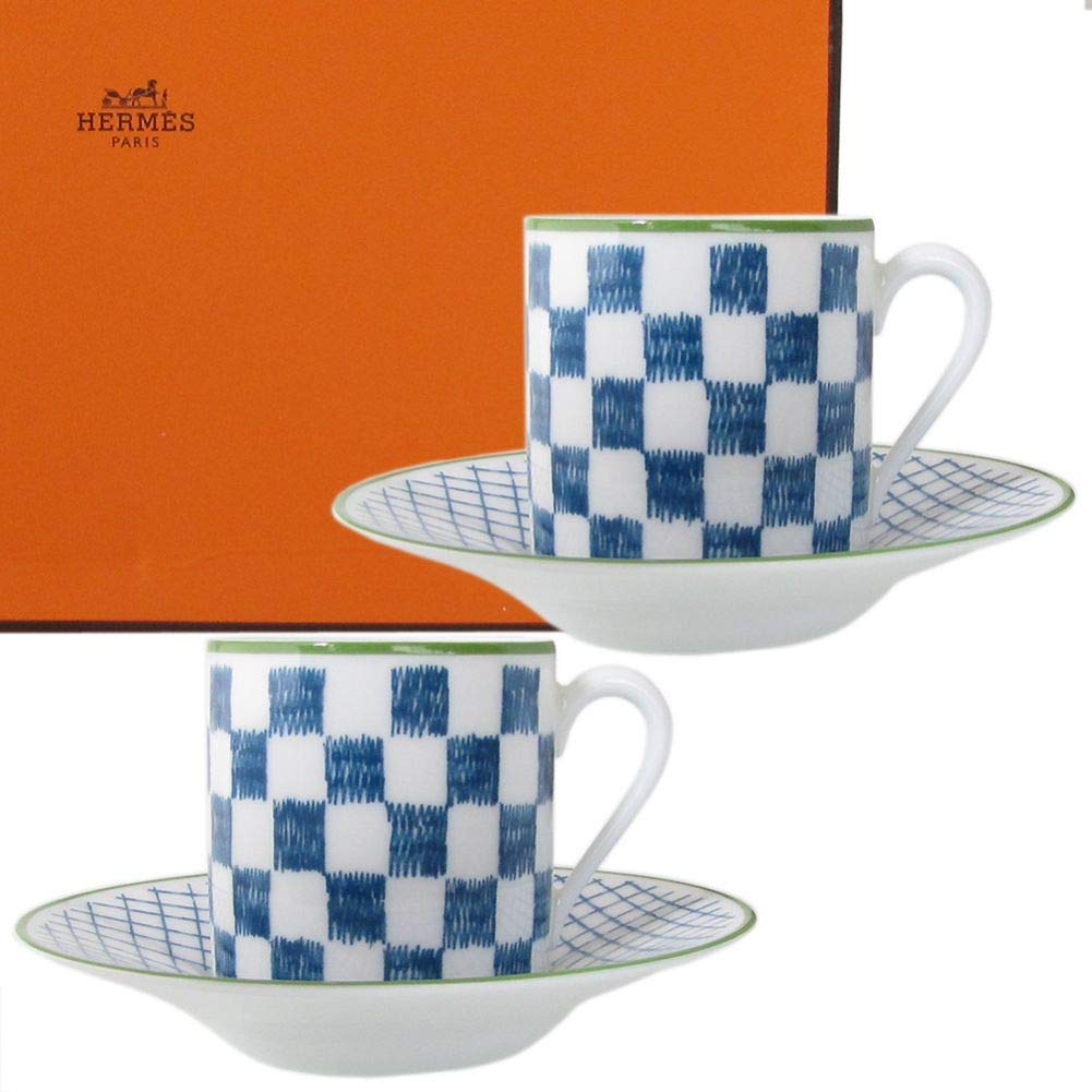 Amazon | エルメス コーヒーカップ＆ソーサー ブルー ペア ウォーク